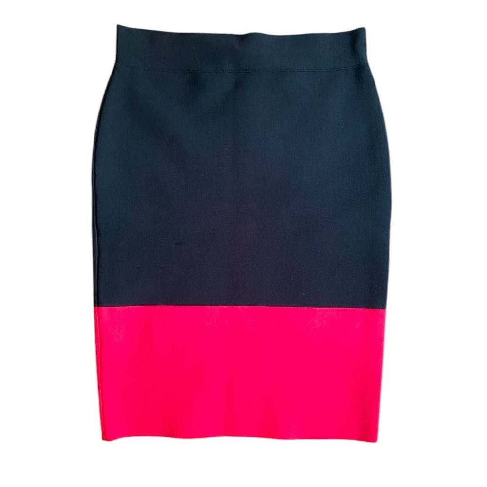 BCBG MAXAZRIA BodyCon Bandeau Skinny Mini Skirt. Size M. Color:Black & Pink.NWOT